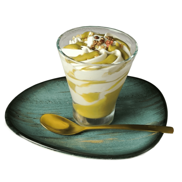 Copa helado Premium Cristal Chocolate blanco con pistacho